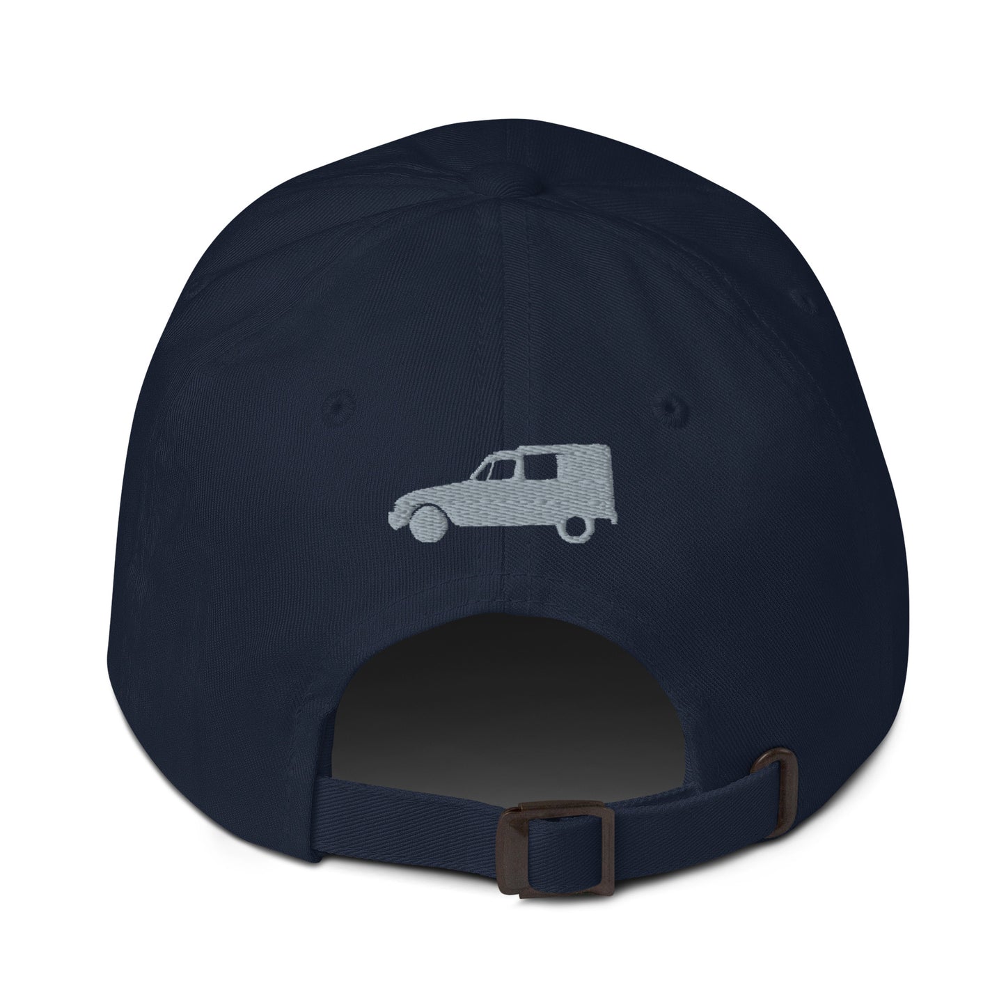 Une casquette brodée L'Aise avec une ACADIANE brodée au DOS - Noir, Marine, Rouge, Gris, L. Bleu ou Blanc