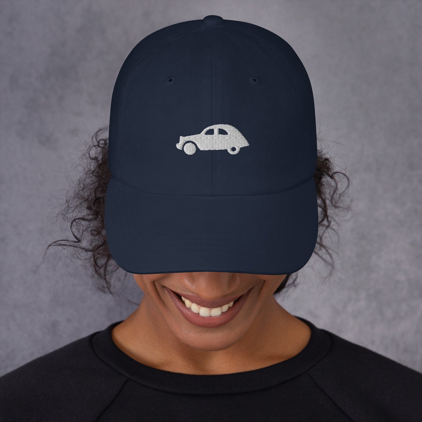 Embroidered dad hat Citroën 2cv - Black, Dark Grey, Navy or Cranberry