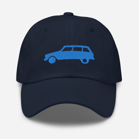 Blue 3D Puff embroidered cap (front and back) Citroën Ami8 - Navy, L.Blue or White