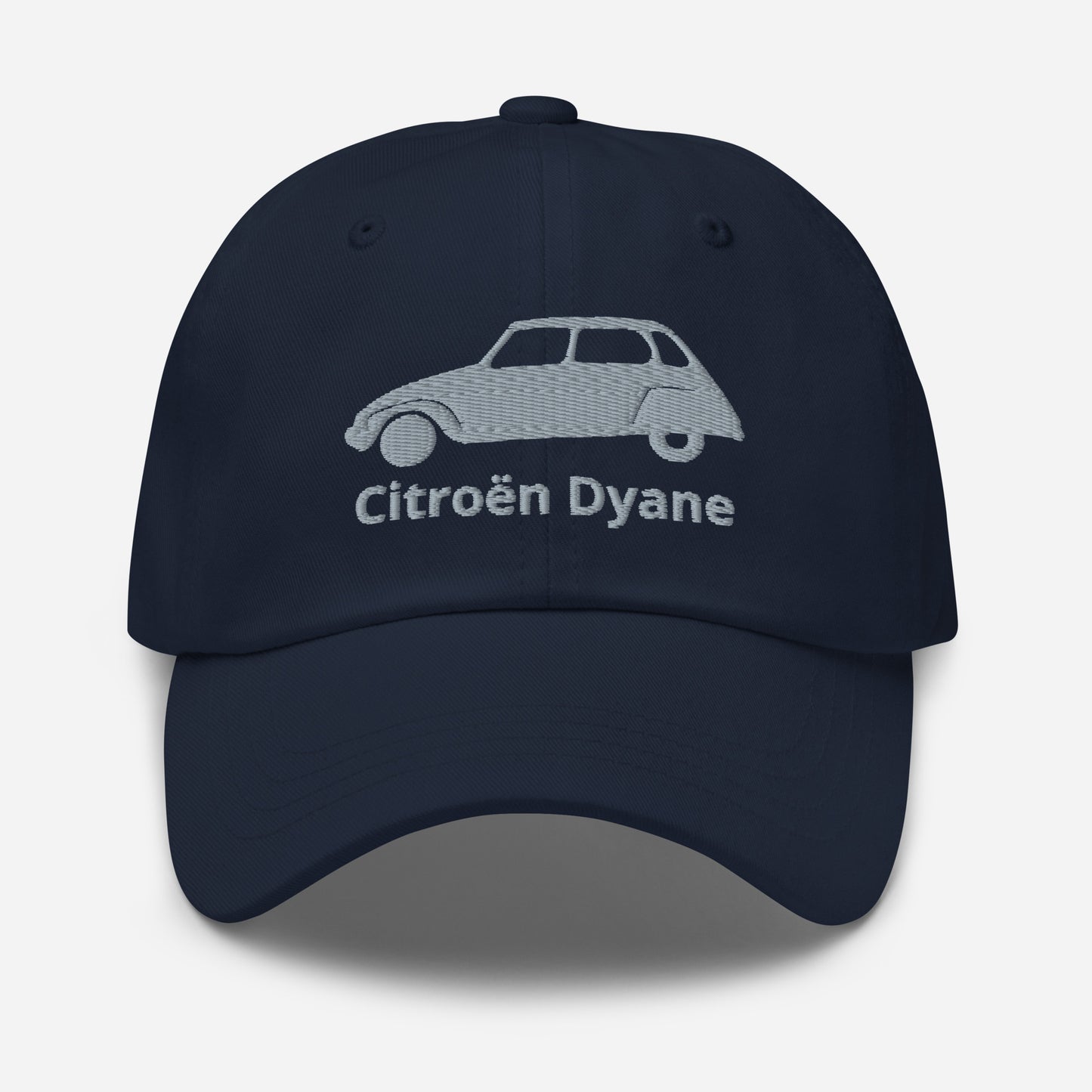 Embroidered Citroën Dyane cap - Black, Navy, Red, Grey, L.Blue or White