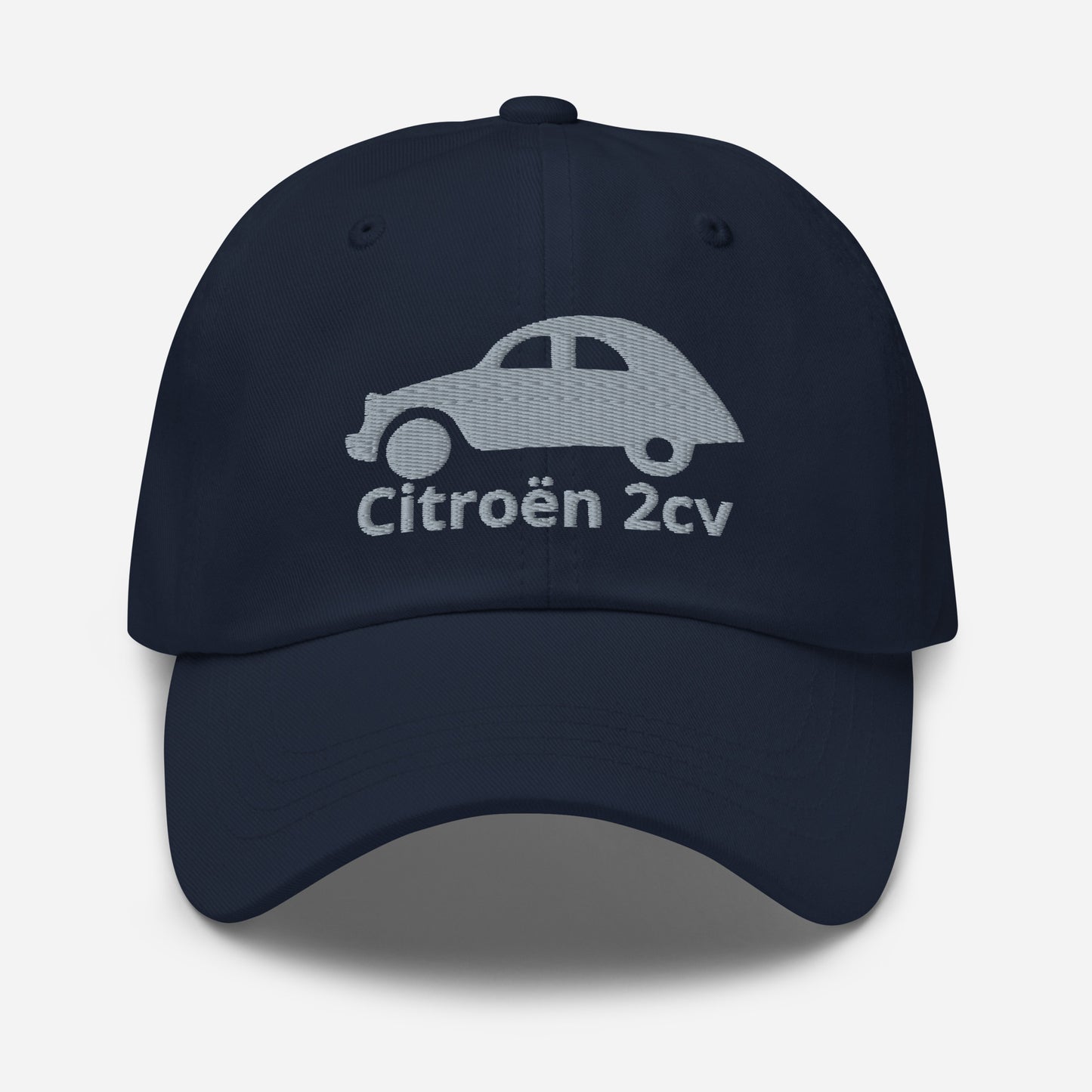 Geborduurde Citroën 2cv pet - Zwart, Navy, Rood, Grijs, L.Blauw of Wit