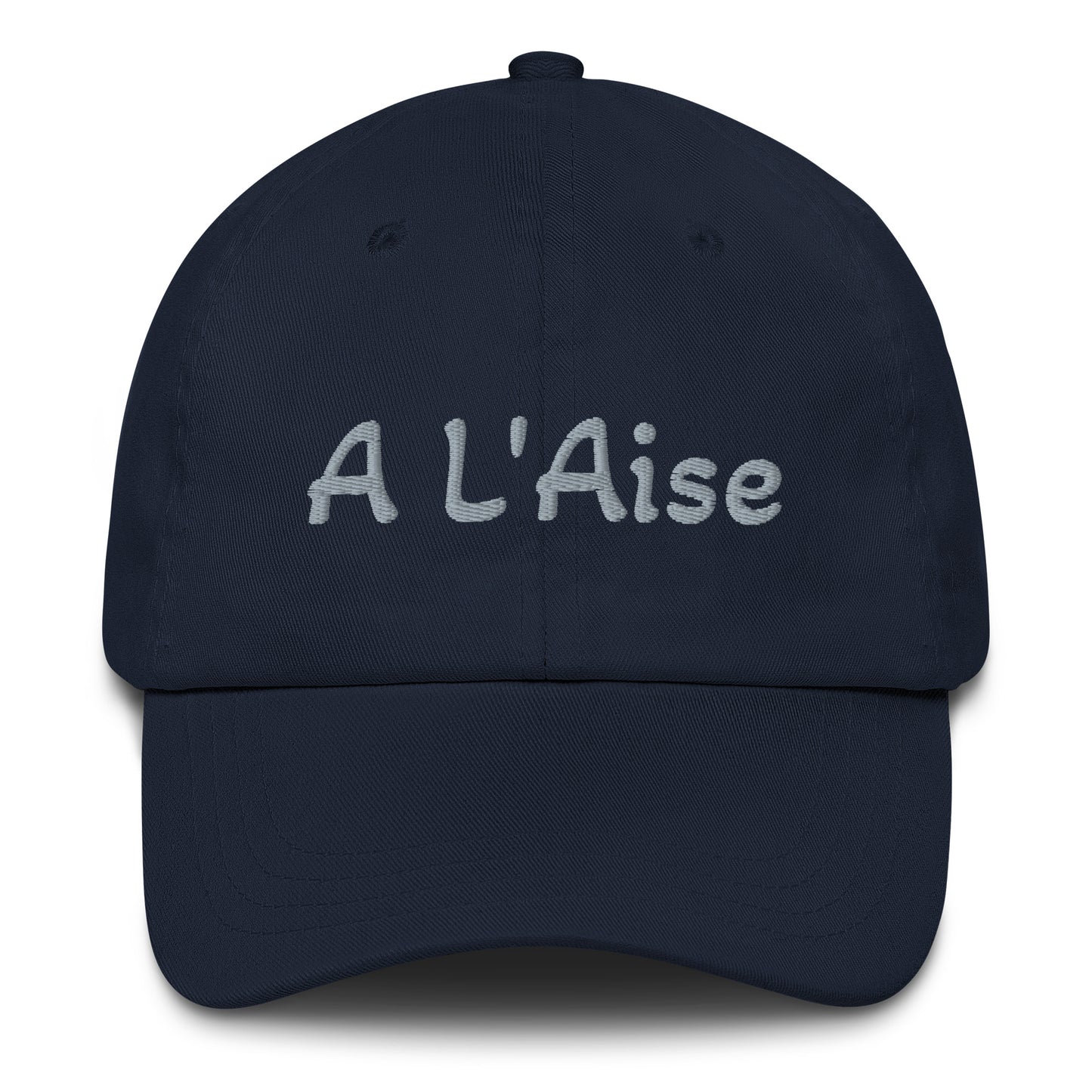 A L'Aise embroidered cap with an AMI6 embroidered on the BACK - Black, Navy, Red, Grey, L. Blue or White