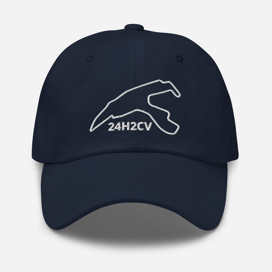 24H2CV Spa - Francorchamps Embroidered cap with a 2CV embroidered on the BACK available in Black, Navy, Red, Grey, Khaki or White