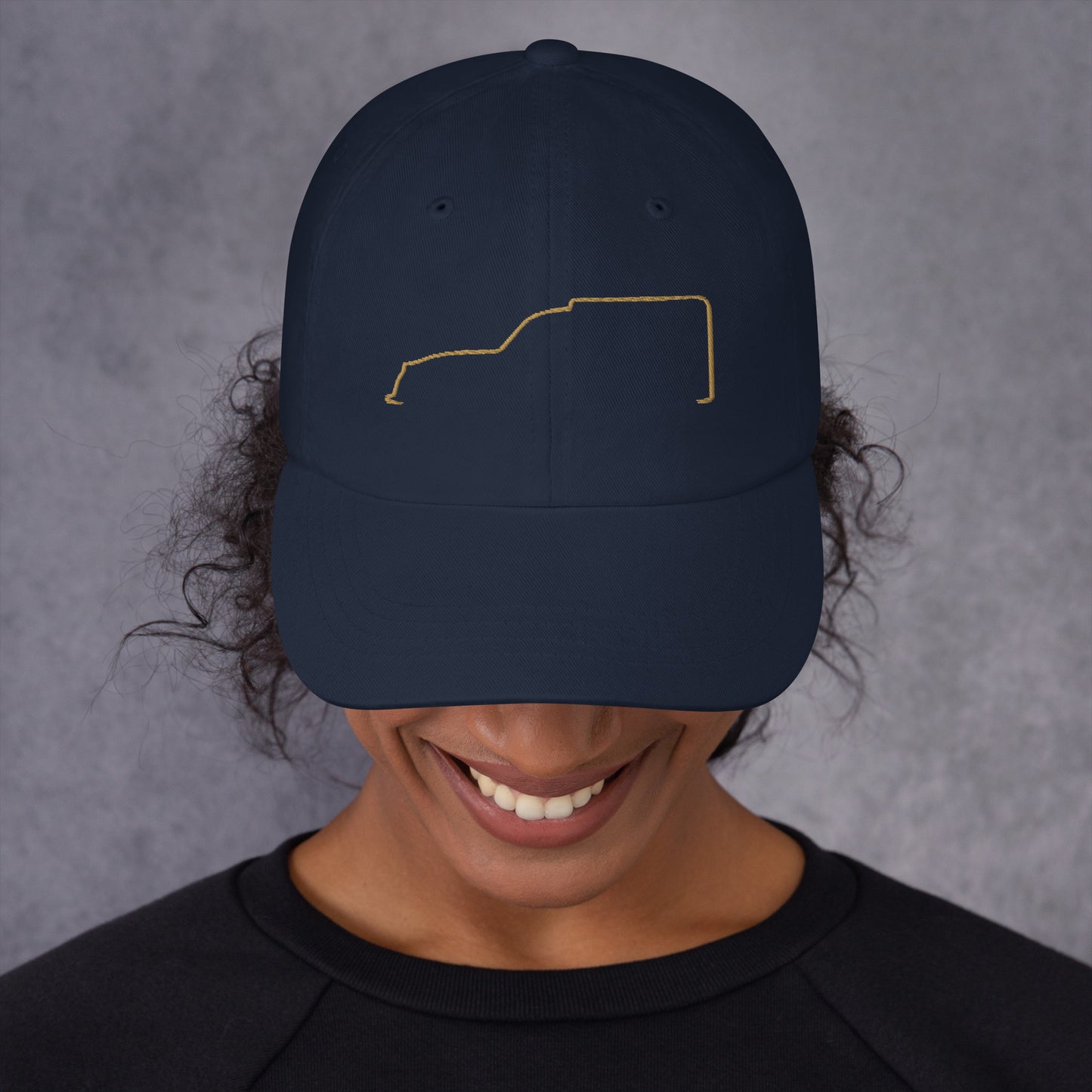 Casquette Chino Premium – Collection Silhouette : Citroën 2CV Fourgonnette Line Art