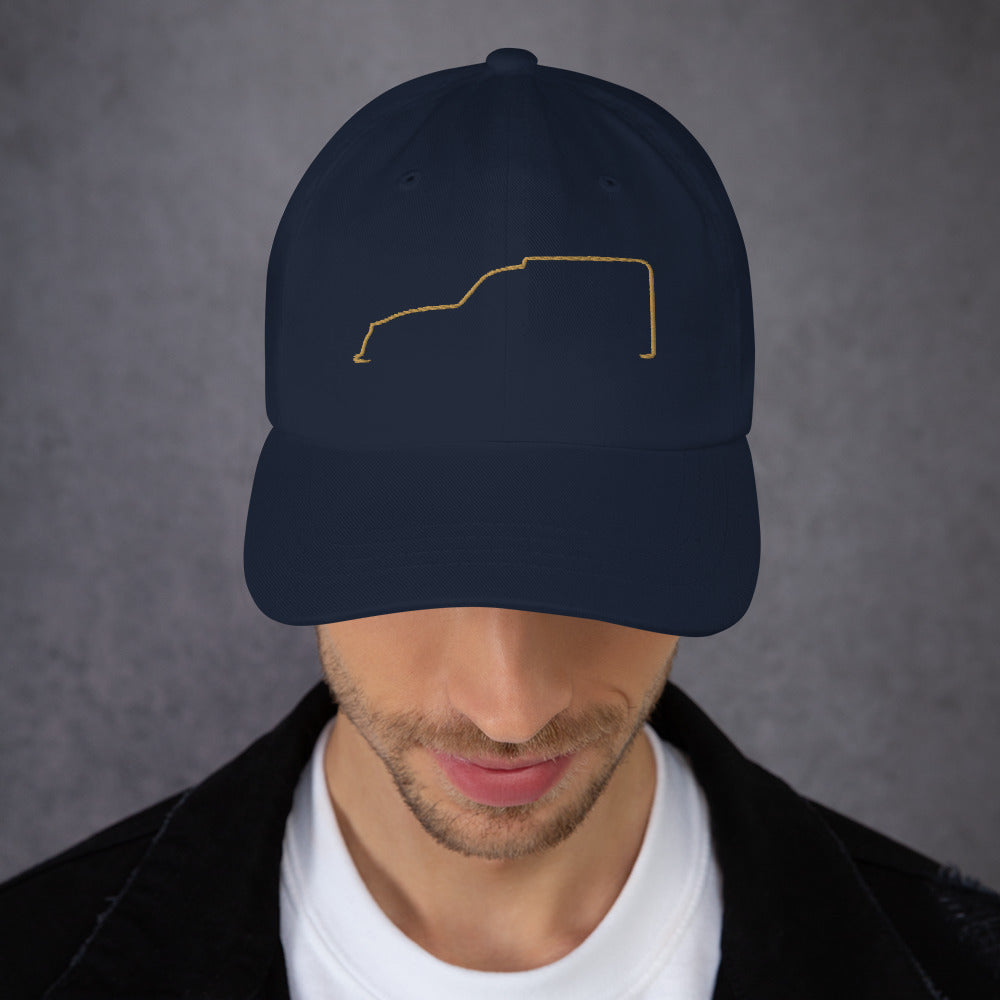 Casquette Chino Premium – Collection Silhouette : Citroën 2CV Fourgonnette Line Art