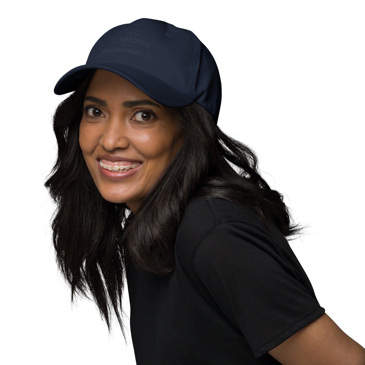 Casquette avec illustration typographique "Pour l'Amour de la Fourgonnette"