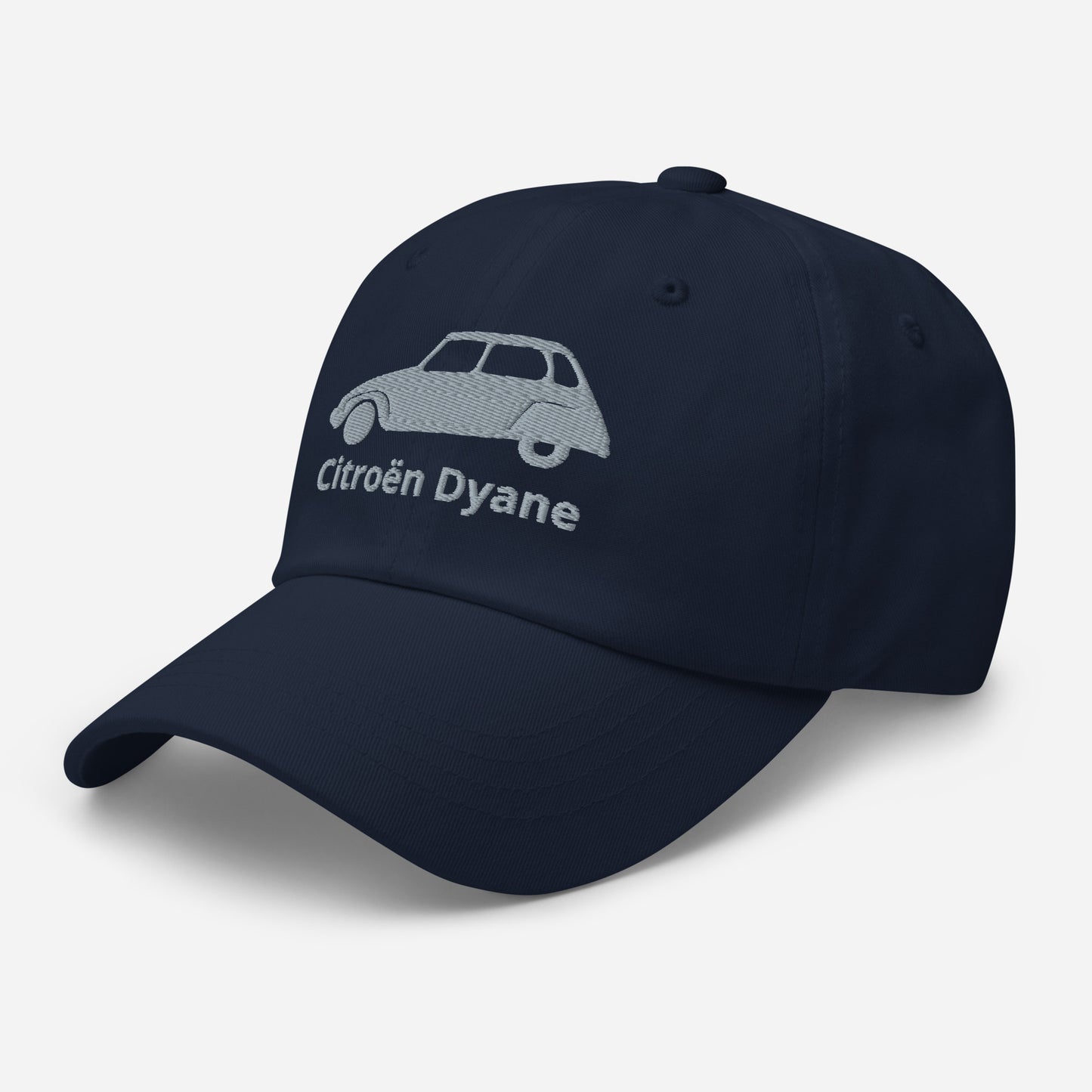 Embroidered Citroën Dyane cap - Black, Navy, Red, Grey, L.Blue or White