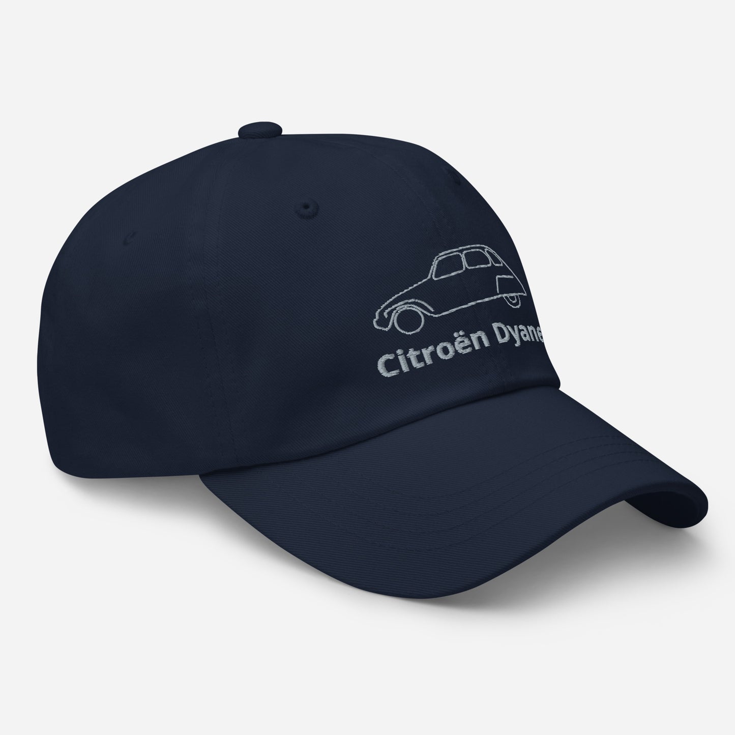Dessin au trait casquette Citroën Dyane brodé - Noir, Marine, Rouge, Gris, L.Bleu ou Blanc