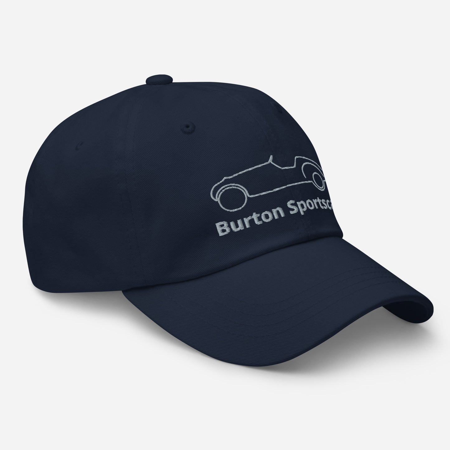 Embroidered Burton Sportscar Cap Line Drawing - Black, Navy, Red, Gray, L.Blue or White