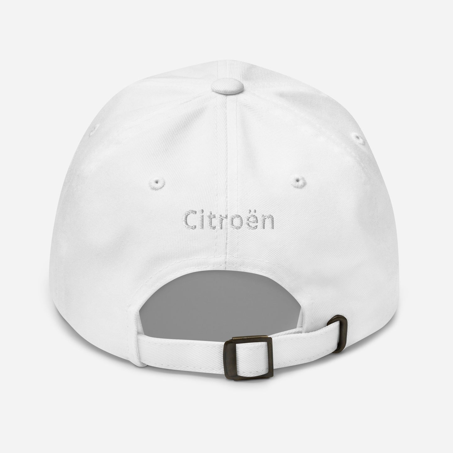 Casquette brodée 3D Puff Blanche (devant et derrière) Citroën Ami8 - Noir, Marine, Rouge, Beige, L.Bleu ou Blanc