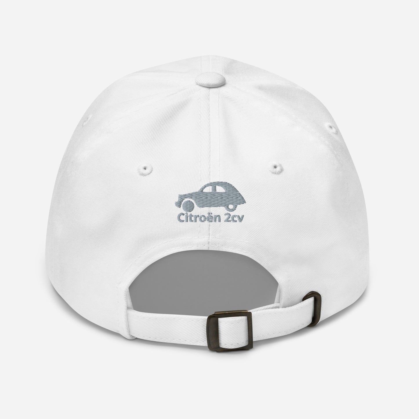 What The Duck embroidered cap with Citroën 2cv embroidered on the BACK - Black, Navy, Red, Gray, L.Blue or White