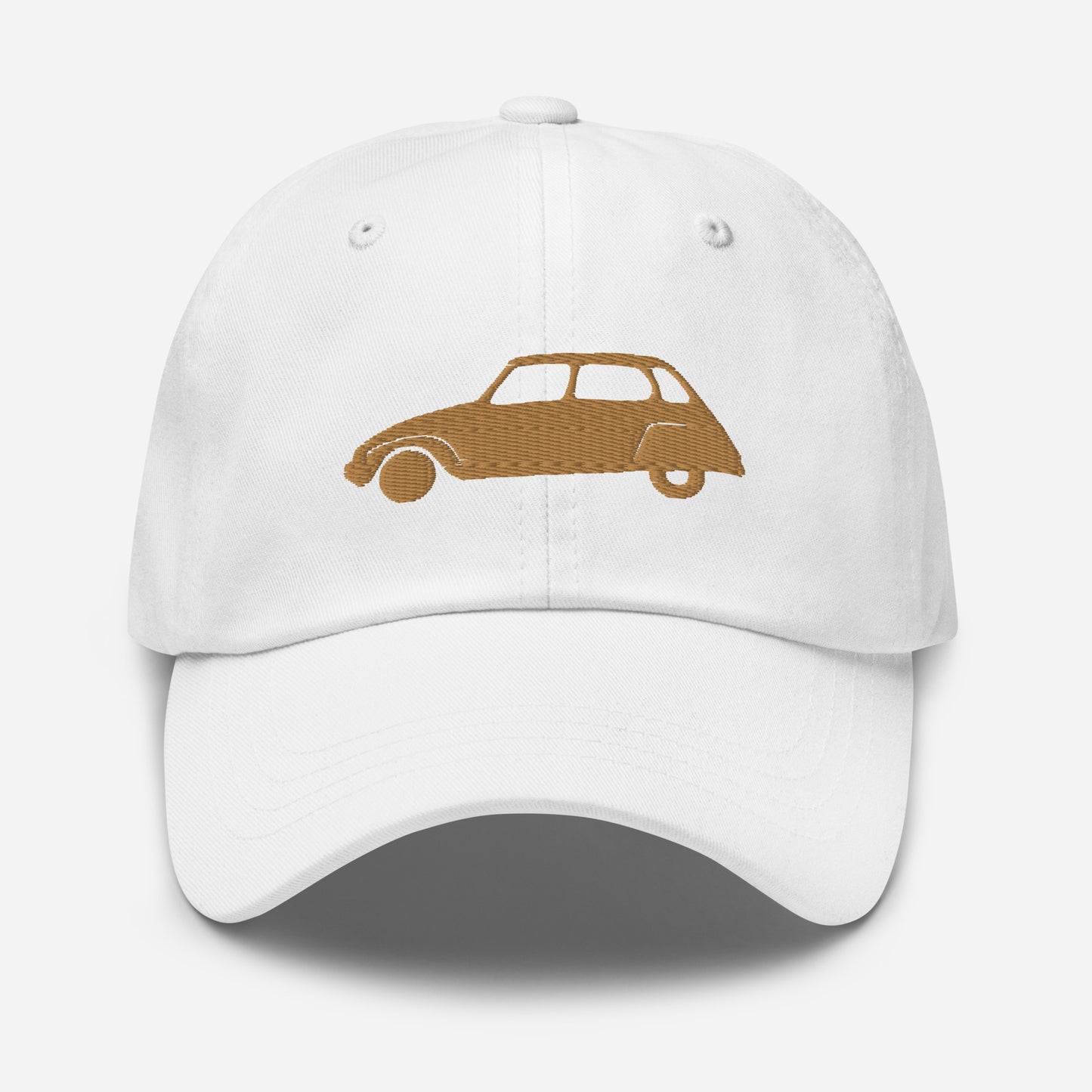 Beige 3D Puff embroidered cap (front and back) Citroën Dyane - Navy, L.Blue or White