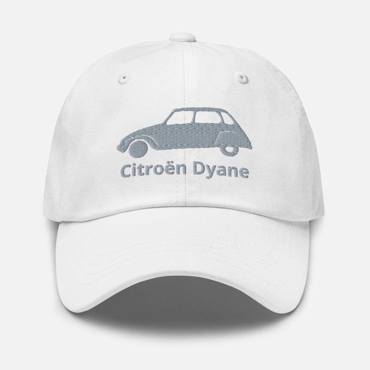 Embroidered Citroën Dyane cap - Black, Navy, Red, Grey, L.Blue or White