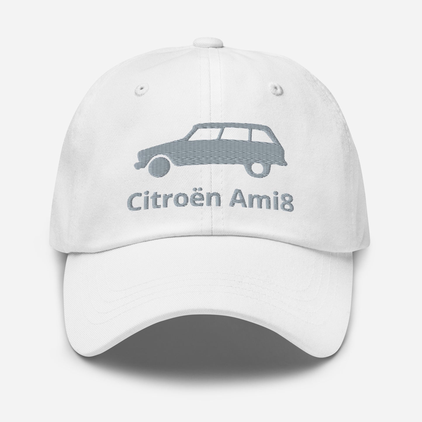 Casquette Citroën Ami8 brodée - Noir, Marine, Rouge, Gris, Bleu L. ou Blanc