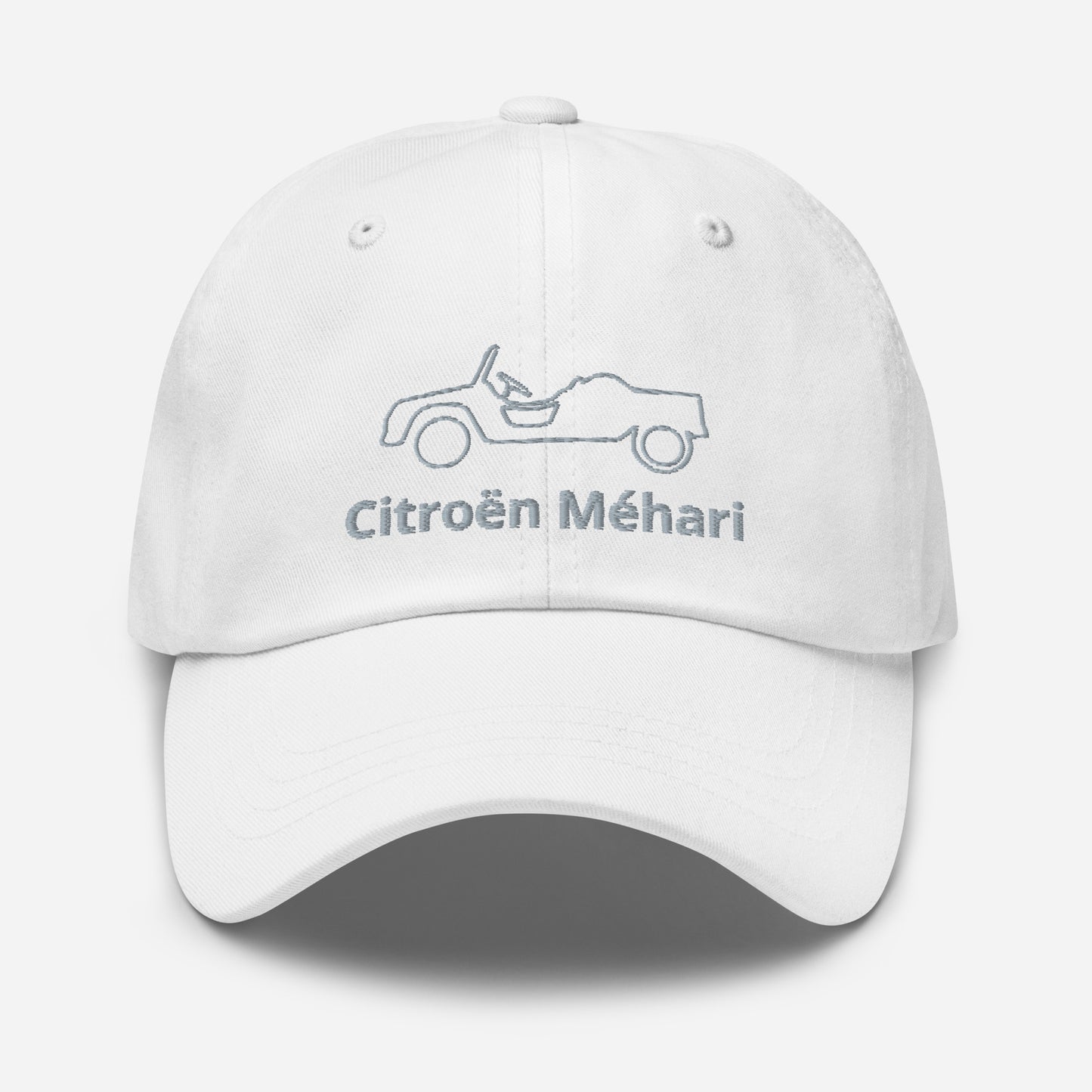 Dessin au trait casquette Citroën Méhari brodé - Noir, Marine, Rouge, Gris, L.Bleu ou Blanc