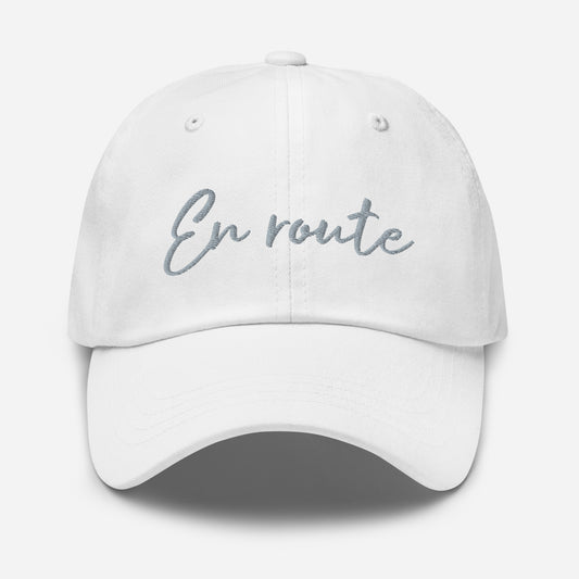 En Route Embroidered (front and back) Acadiane cap - Black, Navy, Red, Gray, L. Blue or White