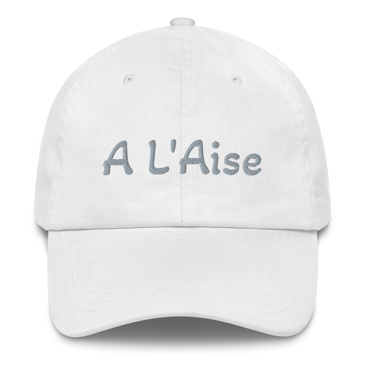 A L'Aise embroidered cap with an AMI8 embroidered on the BACK - Black, Navy, Red, Grey, L.Blue or White