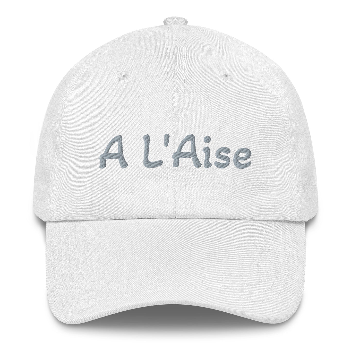 A L'Aise embroidered cap with an AMI6 embroidered on the BACK - Black, Navy, Red, Grey, L. Blue or White