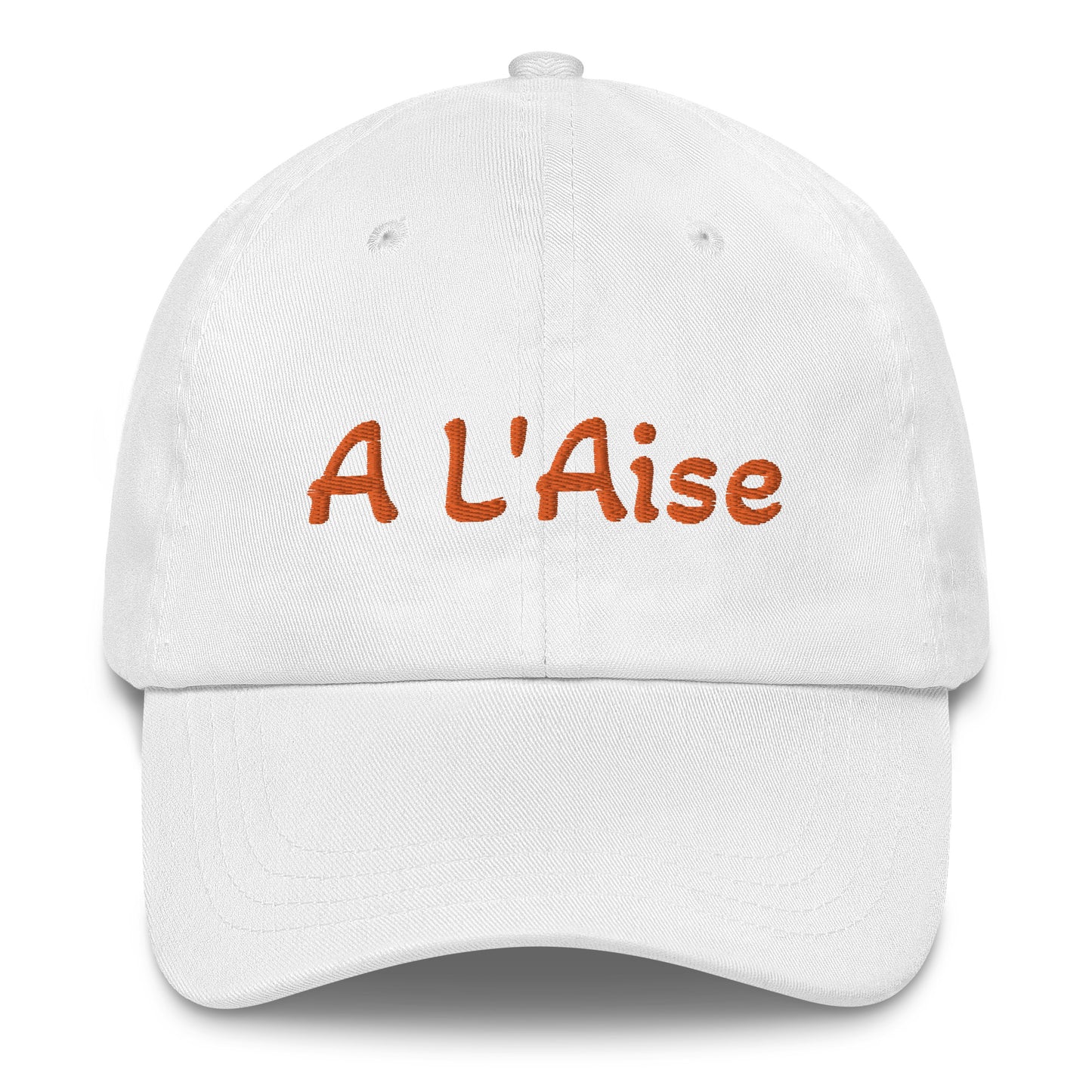 A L'Aise embroidered cap with a BURTON embroidered on the BACK - Black, Navy, Red, Grey, L. Blue or White