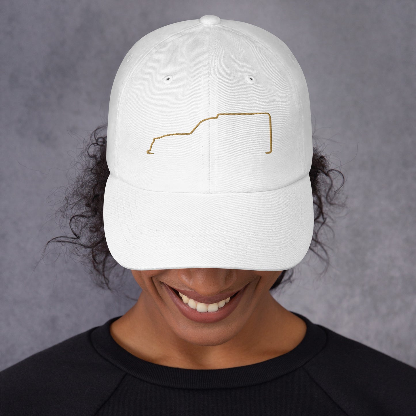Casquette Chino Premium – Collection Silhouette : Citroën 2CV Fourgonnette Line Art