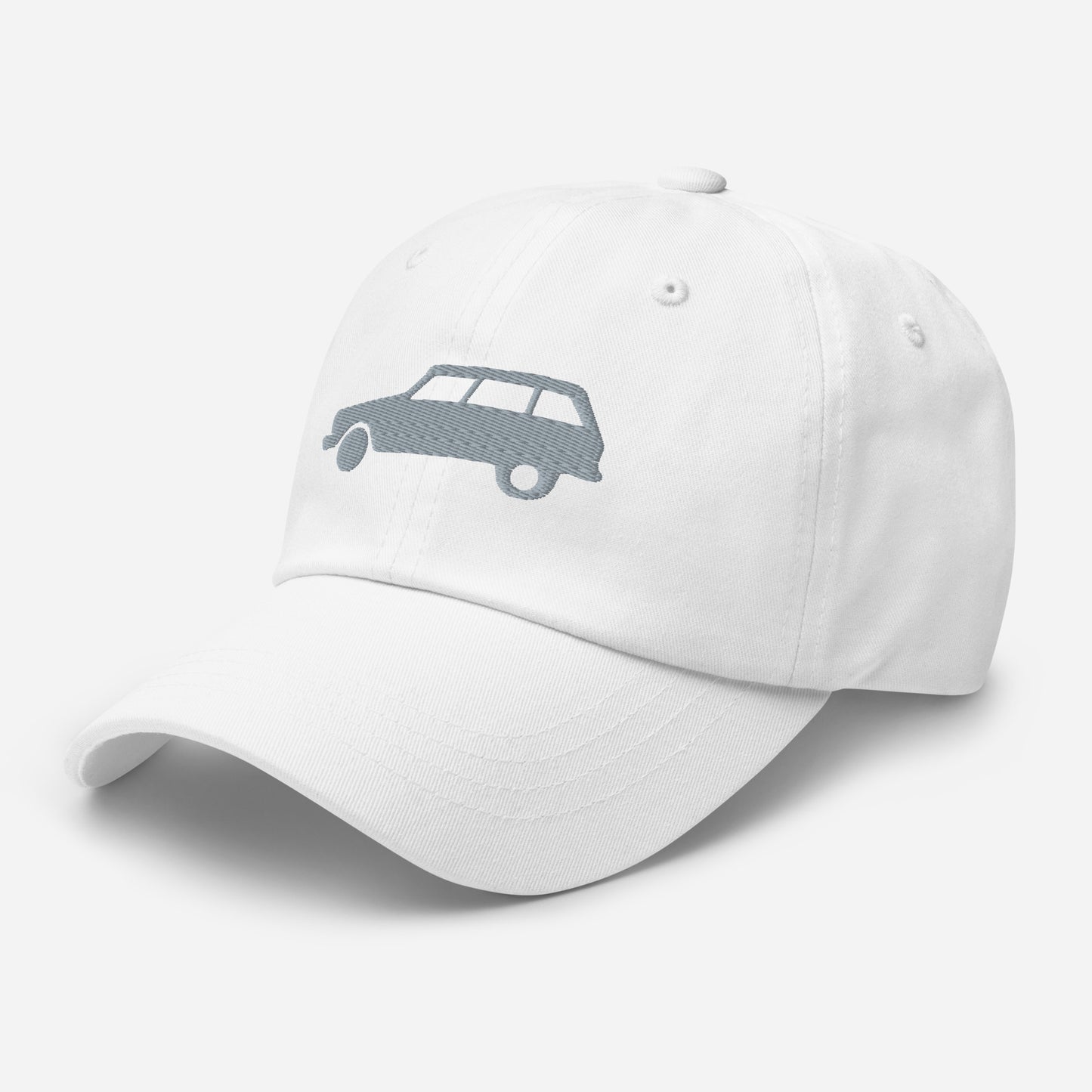 Casquette brodée 3D Puff Grise (devant et derrière) Citroën Ami8 - Noir, Rouge, D.Gray ou Blanc