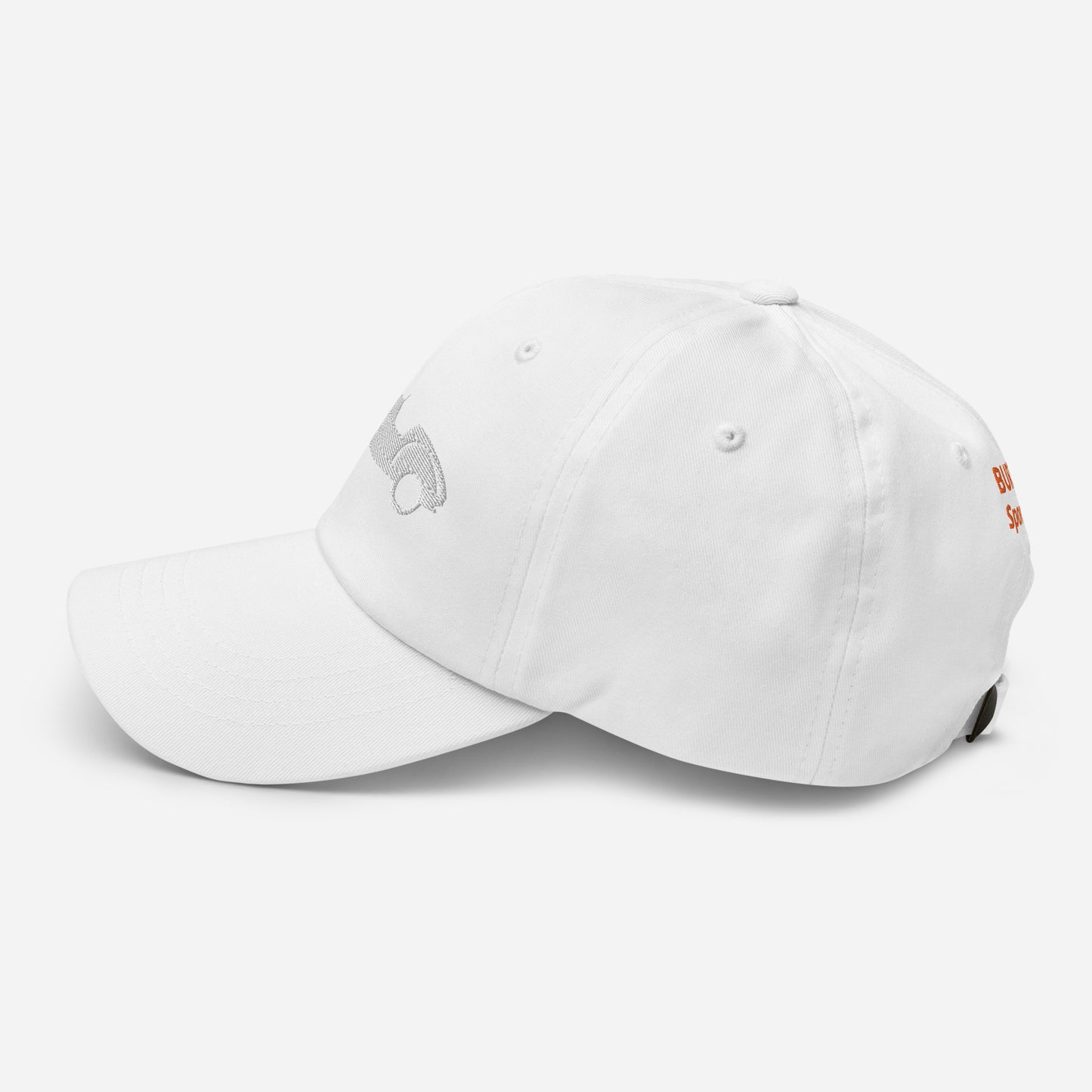 White 3D Puff embroidered cap (front and back) Burton - Black, Navy, Red, Beige, L.Blue or White