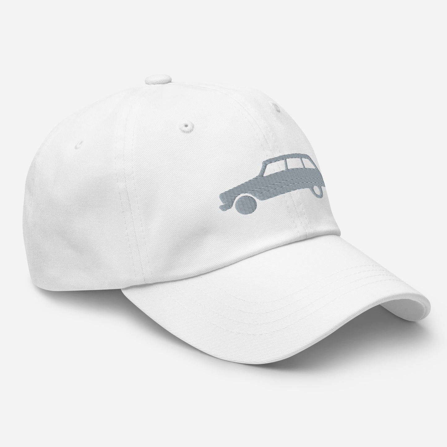 Casquette brodée 3D Puff Grise (devant et derrière) Citroën Ami8 - Noir, Rouge, D.Gray ou Blanc