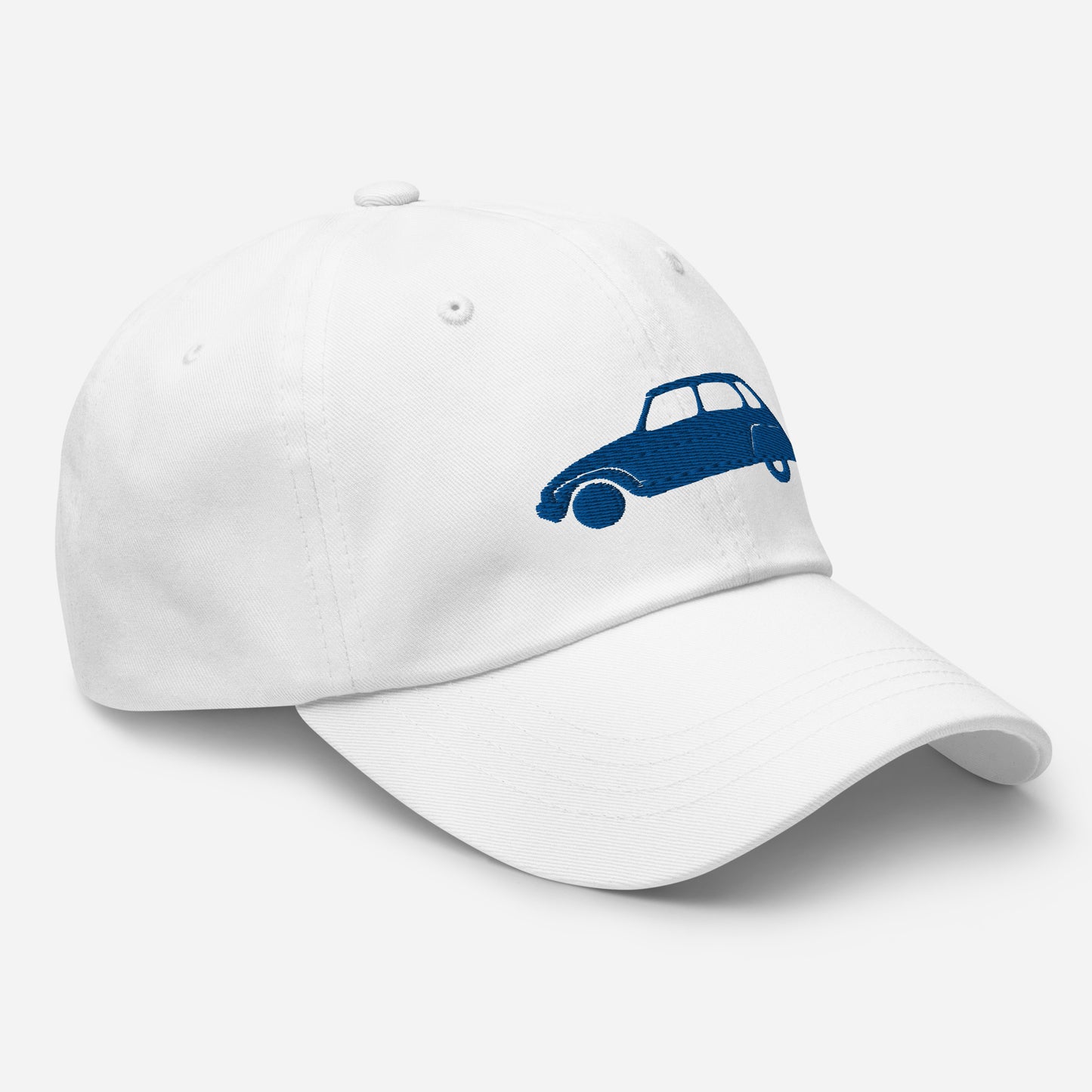 Blauw 3D Puff geborduurde pet (voor en achter) Citroën Dyane - Navy, L.Blauw of Wit