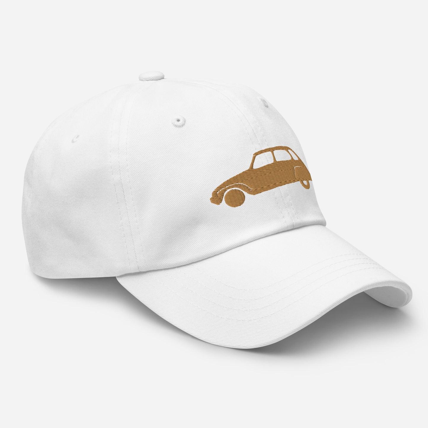 Beige 3D Puff embroidered cap (front and back) Citroën Dyane - Navy, L.Blue or White