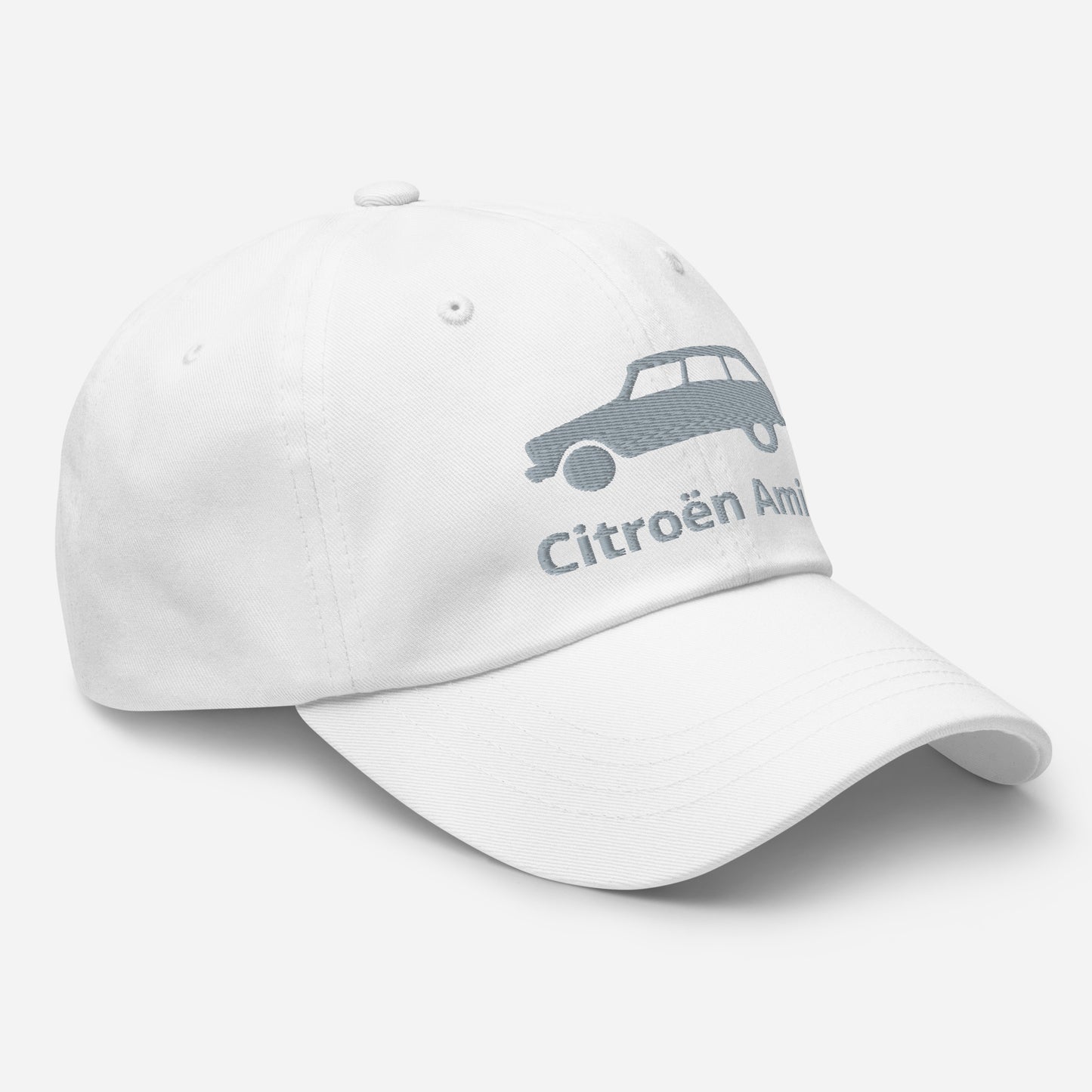 Casquette Citroën Ami8 brodée - Noir, Marine, Rouge, Gris, Bleu L. ou Blanc