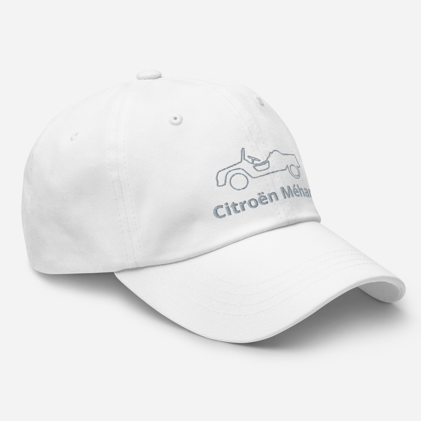 Dessin au trait casquette Citroën Méhari brodé - Noir, Marine, Rouge, Gris, L.Bleu ou Blanc