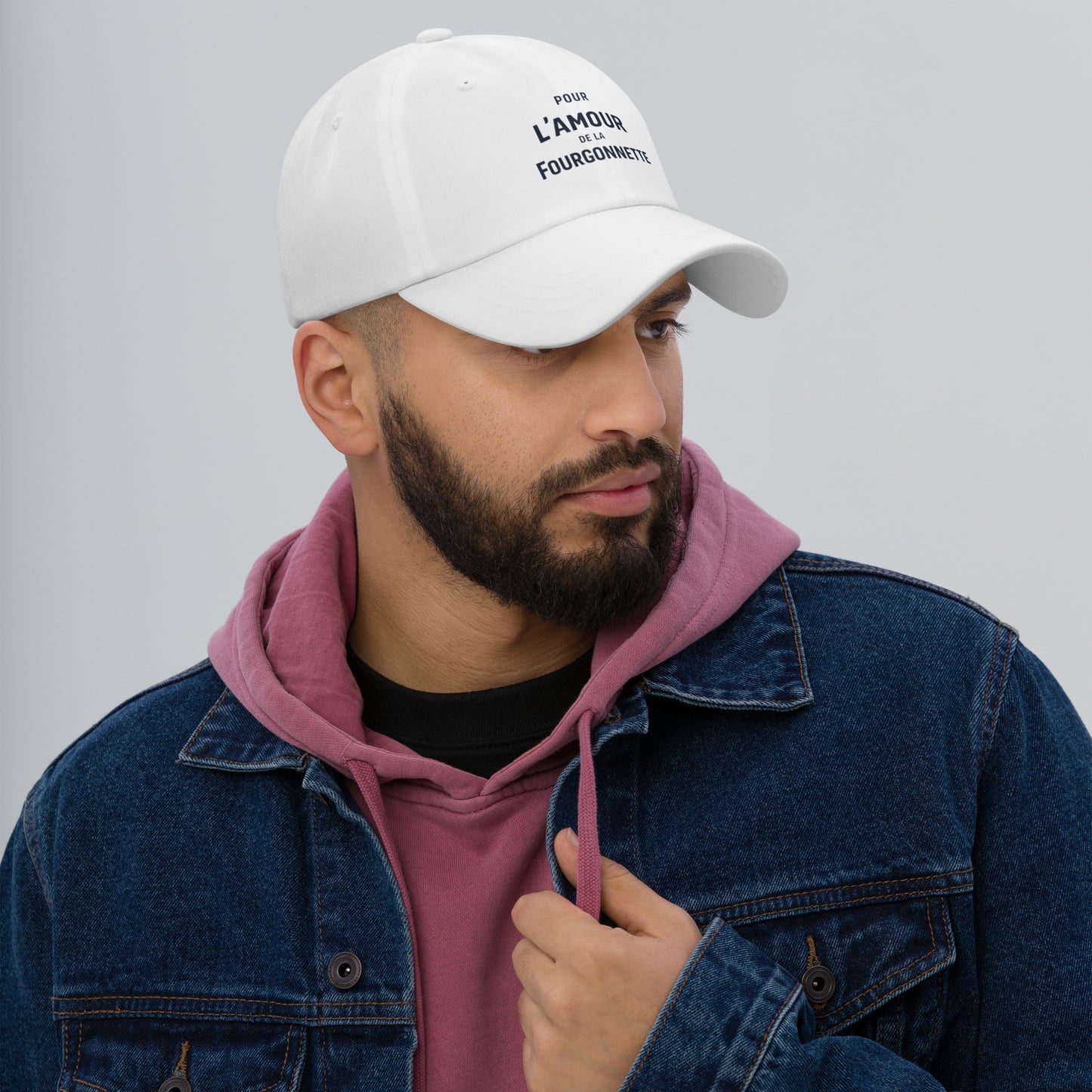Casquette avec illustration typographique "Pour l'Amour de la Fourgonnette"