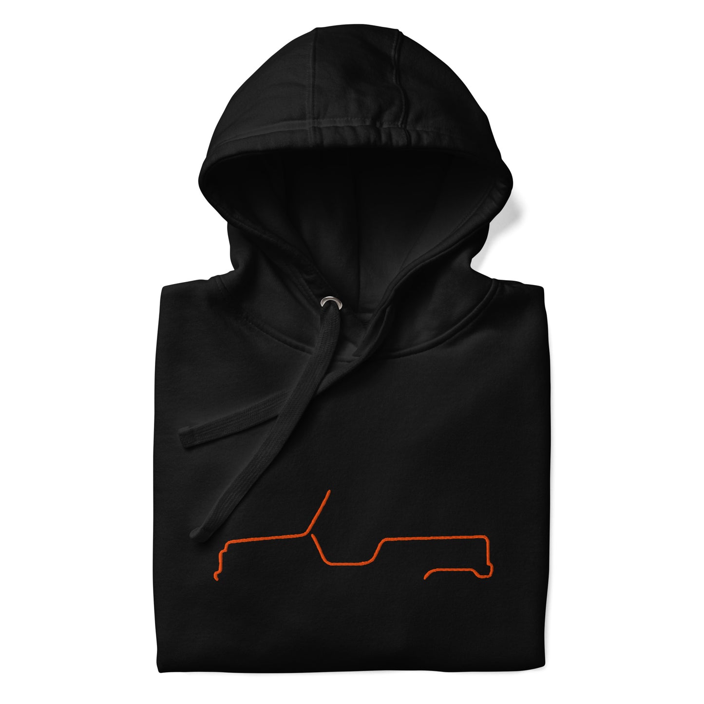 Sweat à capuche Premium – Collection Silhouette Citroën Méhari Line Art