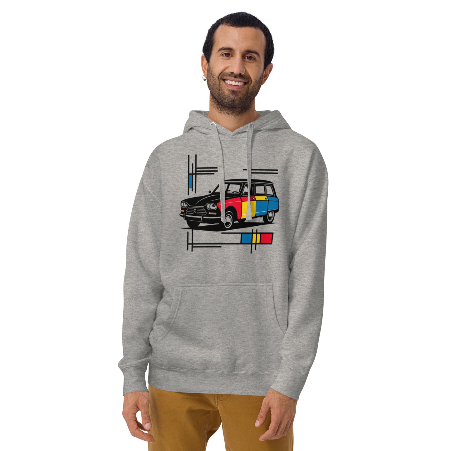 Sweat à capuche Mondrian Premium – Édition Citroën Ami 8