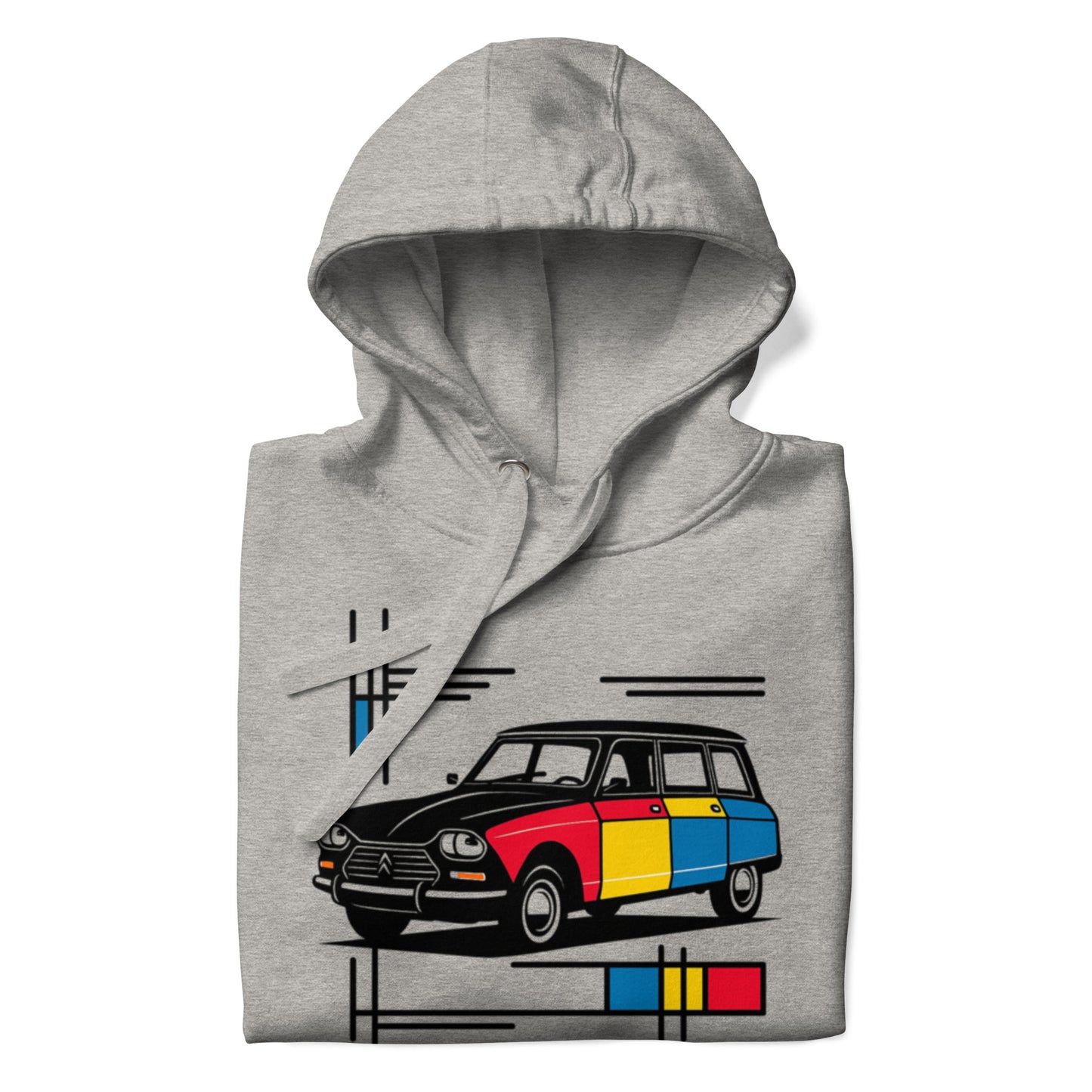 Sweat à capuche Mondrian Premium – Édition Citroën Ami 8