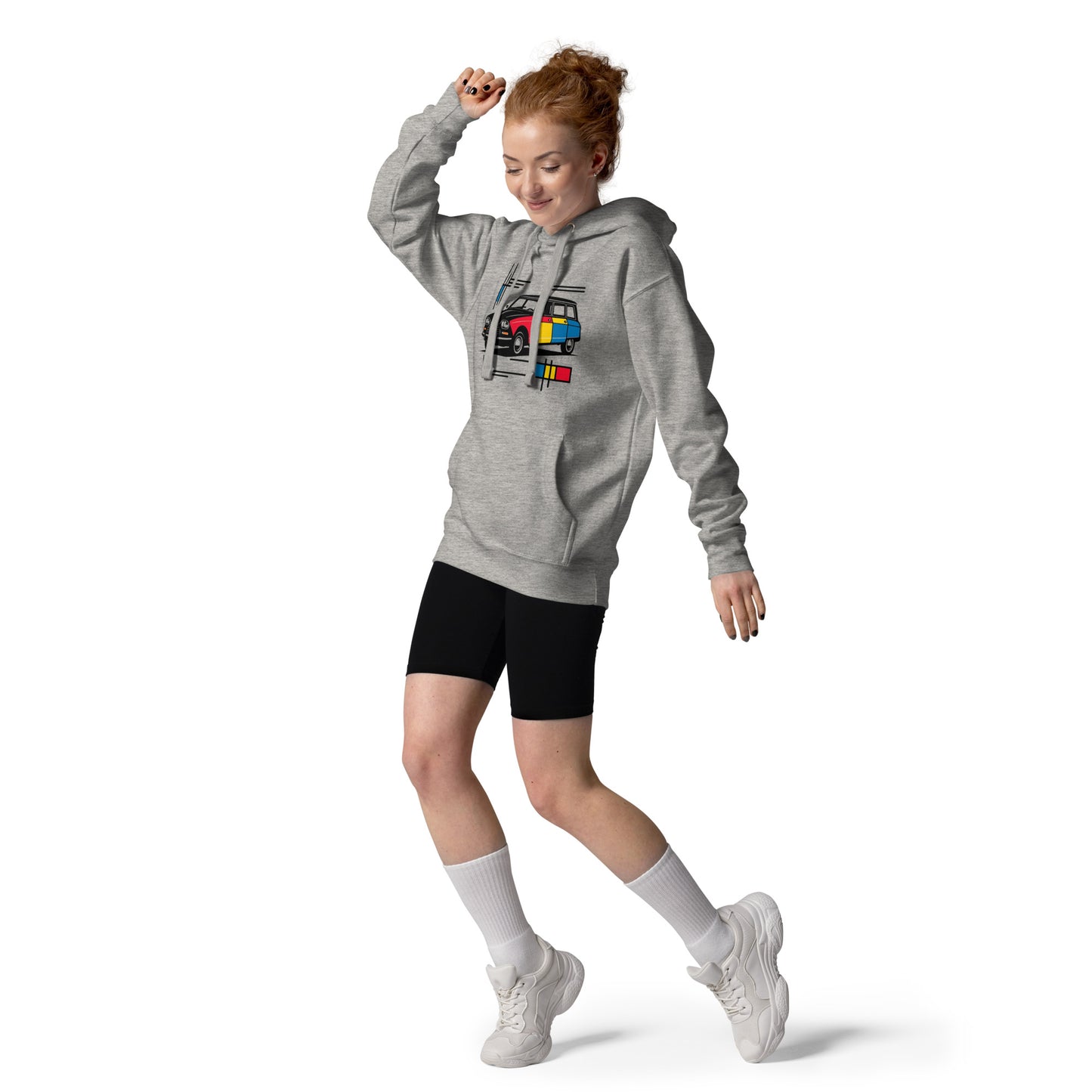 Sweat à capuche Mondrian Premium – Édition Citroën Ami 8