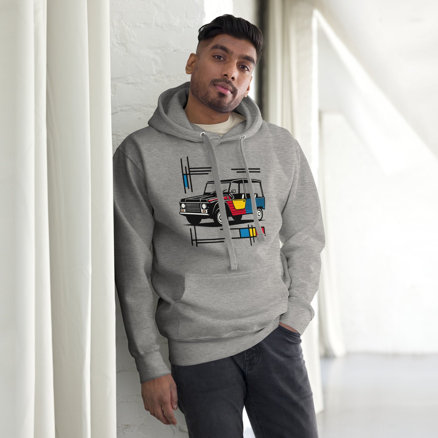 Premium Mondriaan Hoodie – Citroën Méhari Edition