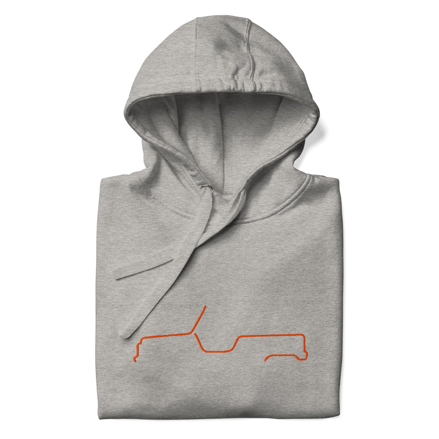 Sweat à capuche Premium – Collection Silhouette Citroën Méhari Line Art