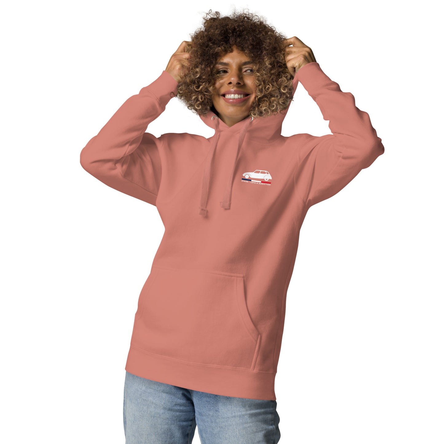 Premium Hoodie “Dyane – Love & Addiction” | Franse retrostijl met karakter