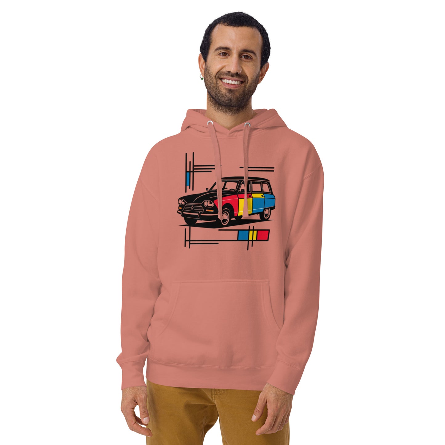 Sweat à capuche Mondrian Premium – Édition Citroën Ami 8