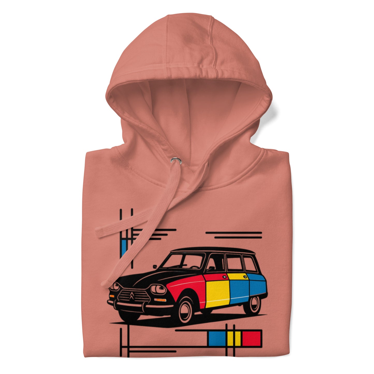 Sweat à capuche Mondrian Premium – Édition Citroën Ami 8