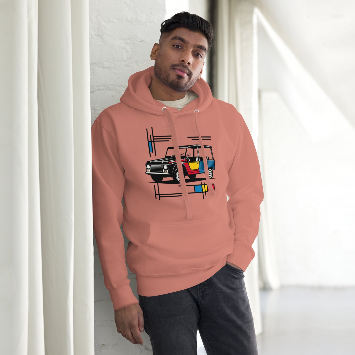Premium Mondriaan Hoodie – Citroën Méhari Edition