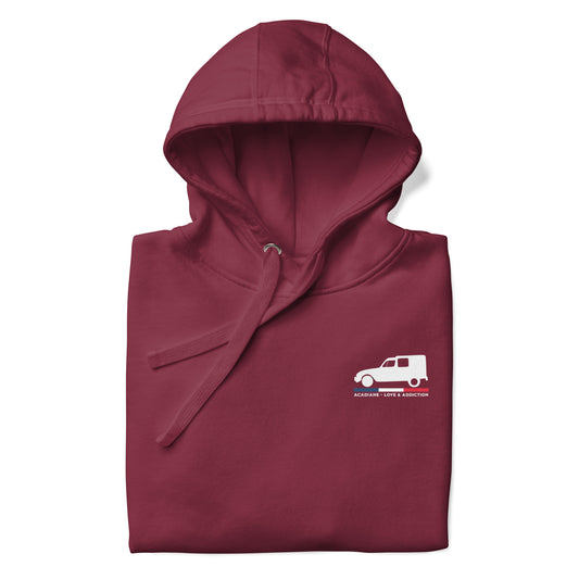 Hoodie “Acadiane – Love & Addiction” | Warm, Stoer & Iconisch
