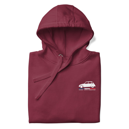 Premium Hoodie “Dyane – Love & Addiction” | Franse retrostijl met karakter