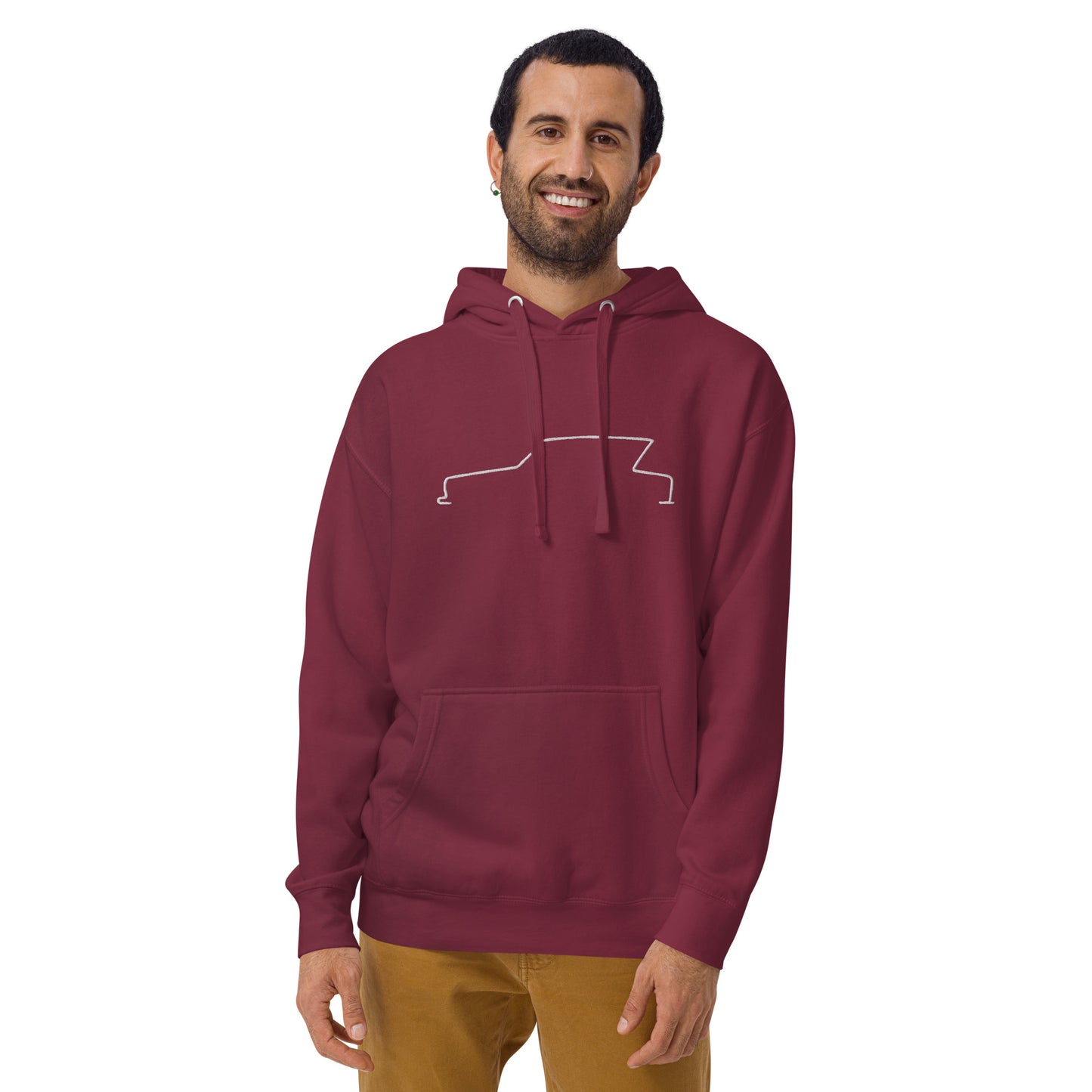 Premium Hoodie Citroën Ami6 Silhouette – Minimalist Line Art with Character