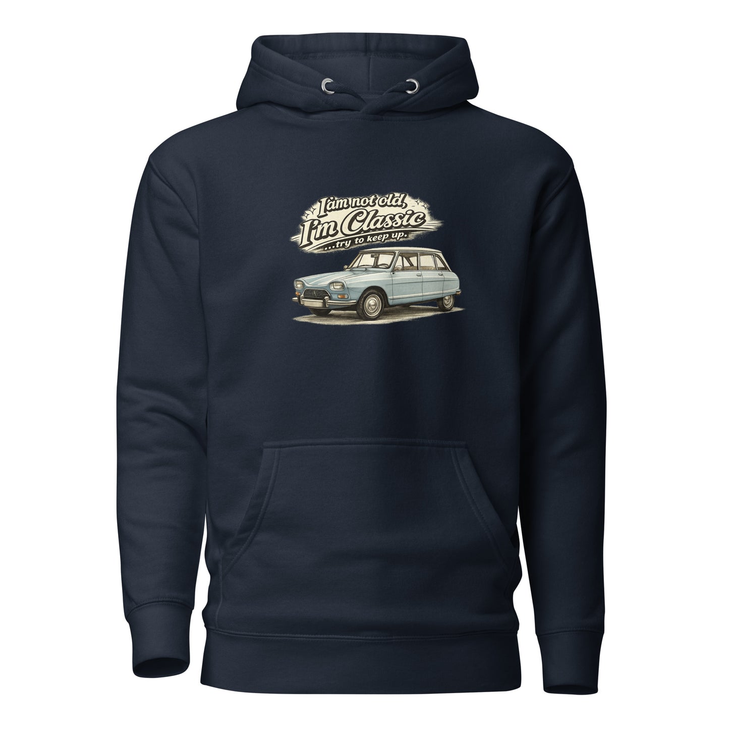 Premium Hoodie Citroën Ami 8 – Classic Car Illustration | Classic Collection