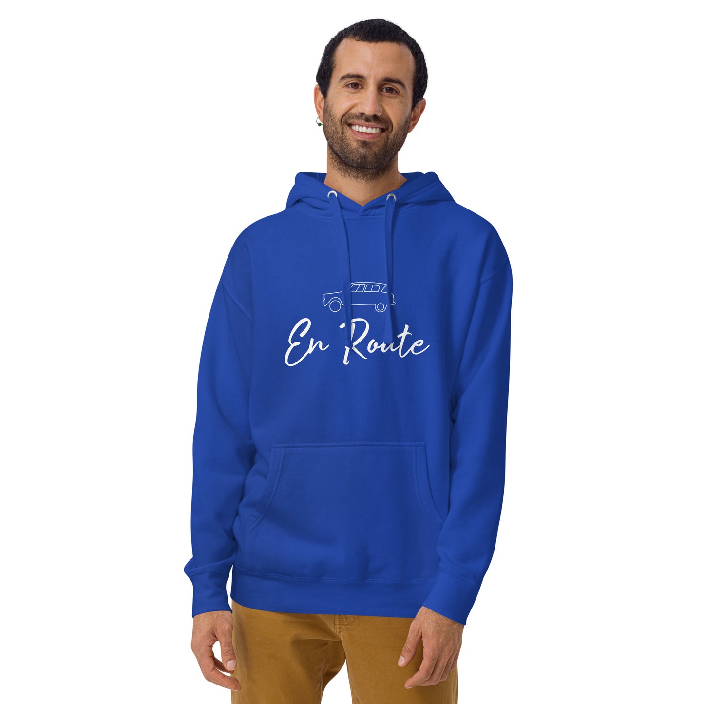 Sweat à capuche unisexe premium Citroën Ami6 En Route - Noir, Marine ou Bleu