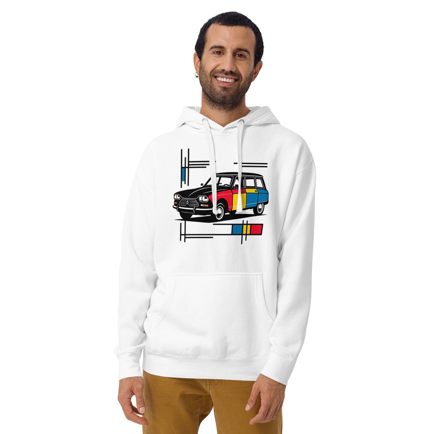 Sweat à capuche Mondrian Premium – Édition Citroën Ami 8