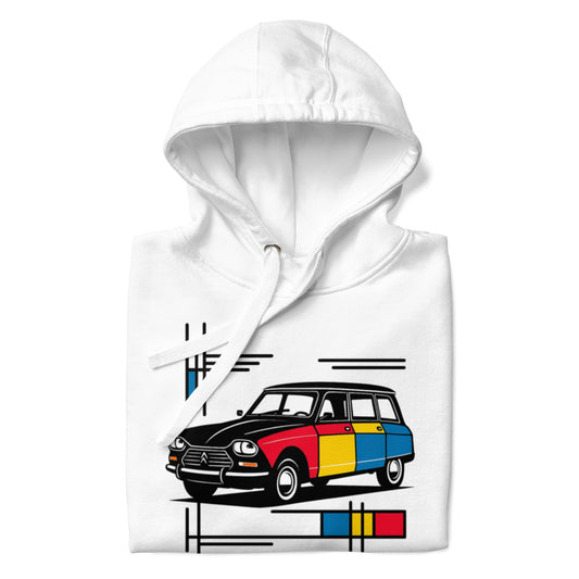 Sweat à capuche Mondrian Premium – Édition Citroën Ami 8
