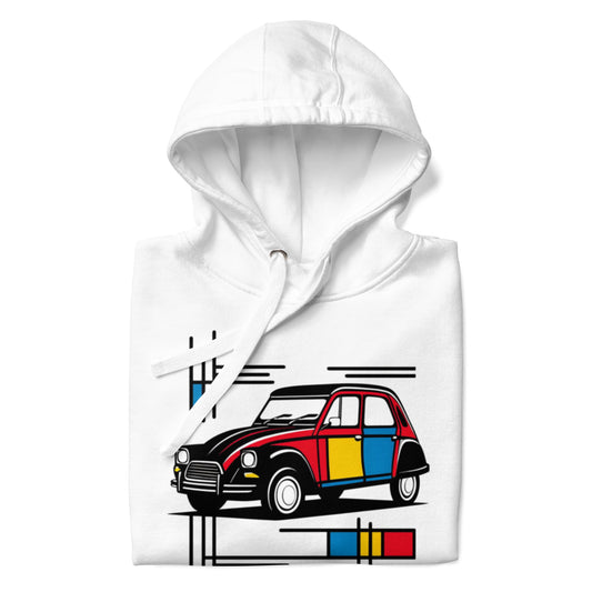 Sweat à capuche Mondrian Premium – Édition Citroën Dyane